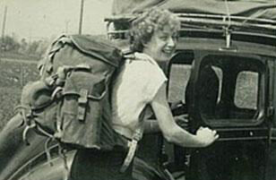 Yvonne traveling through Europe in 1953